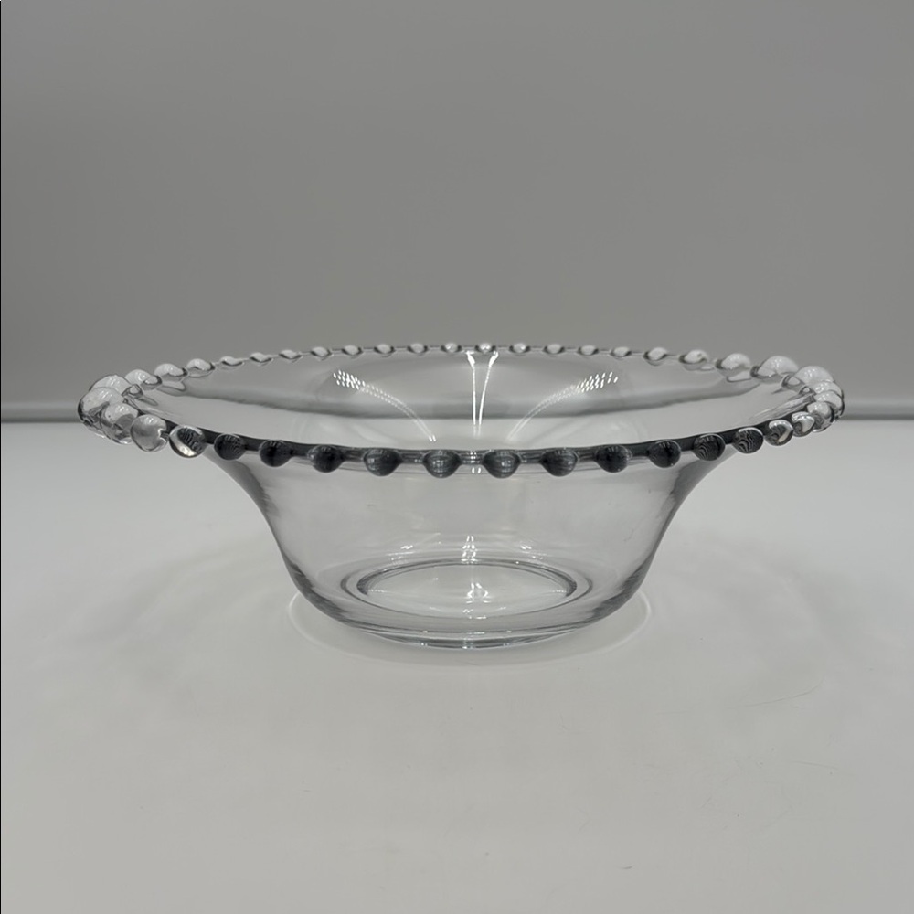 Elegant Clear Glass Serving Bowl" by Imperial Candlewick